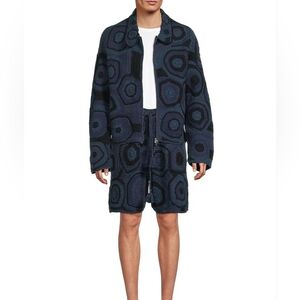 Hand Crochet Strata Jacket With Matching Crochet Shorts